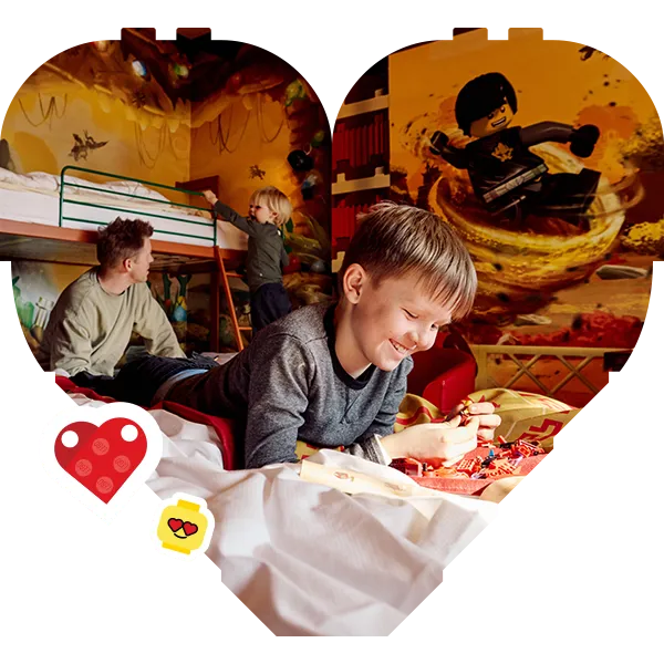 Children having fun in a LEGO NINJAGO room at LEGOLAND® Billund