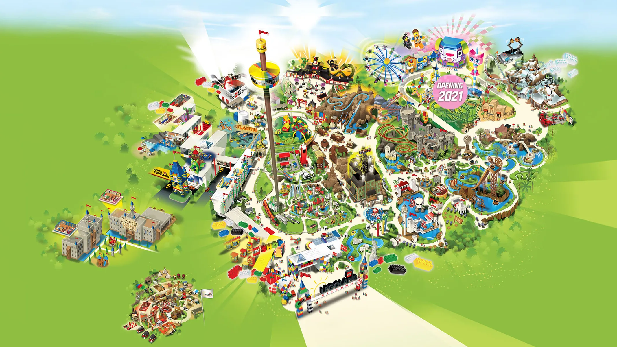 Karte des LEGOLAND® Billund